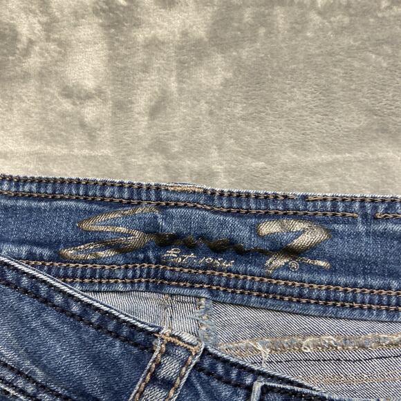 Seven 7 Embroidered Bootcut Jeans Women's Size 6 Blue Denim - Picture 7 of 11